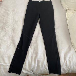 Something Navy ankle zip pants long